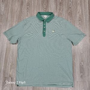 Masters Green Striped Polo Shirt
